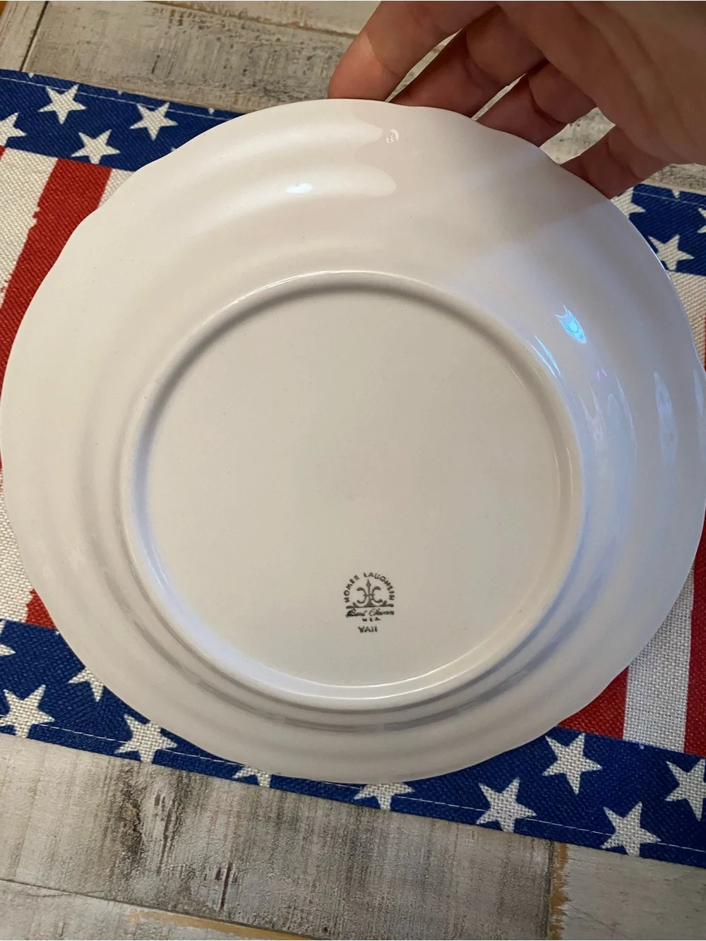 Homer Laughlin China 25th Anniversary Heavy Decorative Plate made in USA Blue